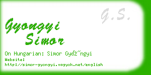 gyongyi simor business card